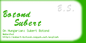 botond subert business card